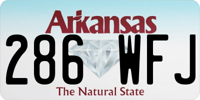AR license plate 286WFJ