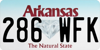 AR license plate 286WFK