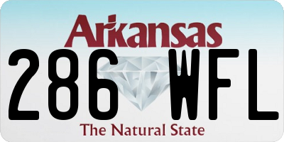 AR license plate 286WFL