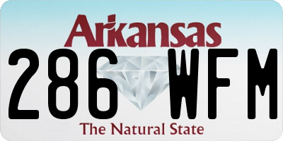 AR license plate 286WFM
