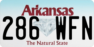 AR license plate 286WFN