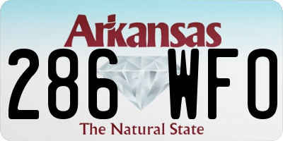 AR license plate 286WFO