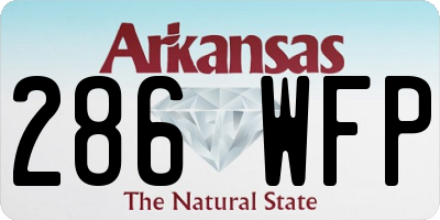 AR license plate 286WFP