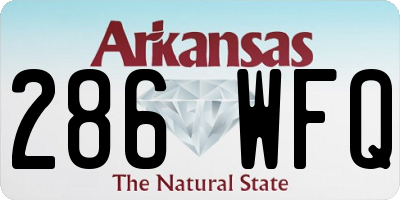 AR license plate 286WFQ