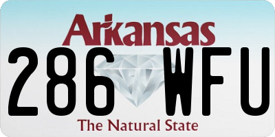 AR license plate 286WFU