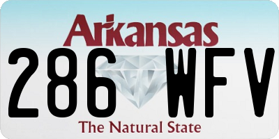 AR license plate 286WFV