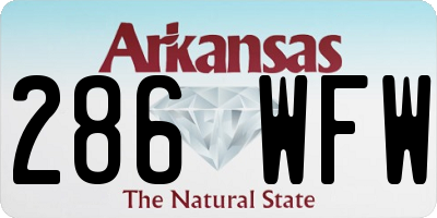 AR license plate 286WFW