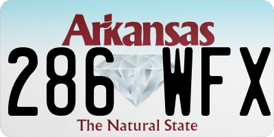 AR license plate 286WFX