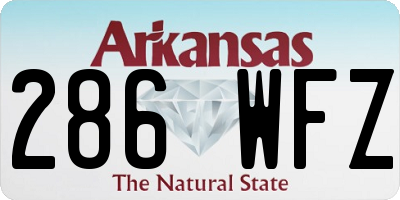 AR license plate 286WFZ
