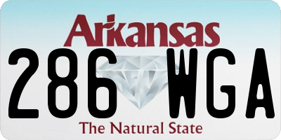 AR license plate 286WGA