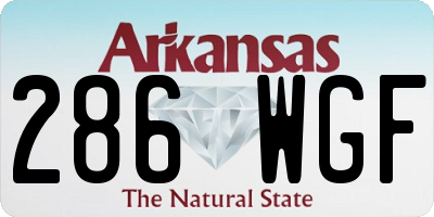 AR license plate 286WGF
