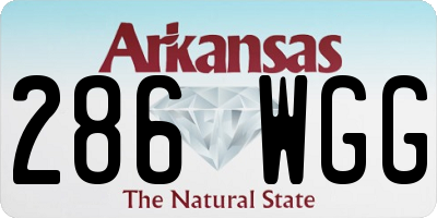 AR license plate 286WGG