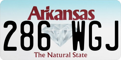 AR license plate 286WGJ