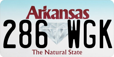 AR license plate 286WGK