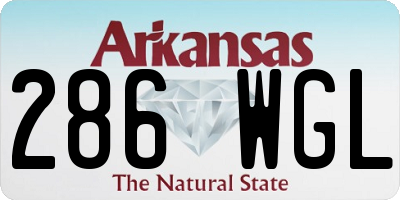 AR license plate 286WGL
