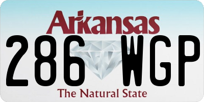 AR license plate 286WGP