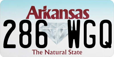 AR license plate 286WGQ