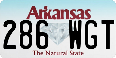 AR license plate 286WGT