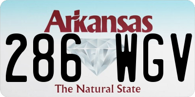 AR license plate 286WGV