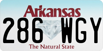 AR license plate 286WGY