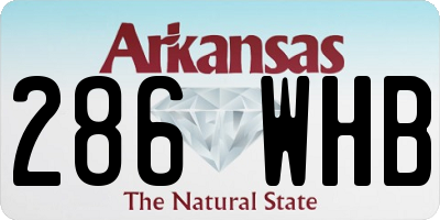 AR license plate 286WHB