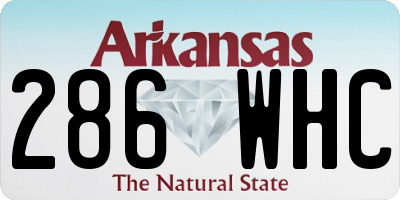 AR license plate 286WHC