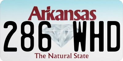 AR license plate 286WHD