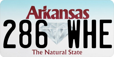 AR license plate 286WHE