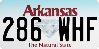 AR license plate 286WHF