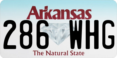 AR license plate 286WHG