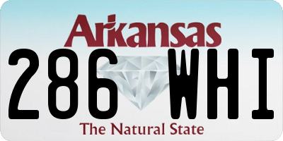 AR license plate 286WHI