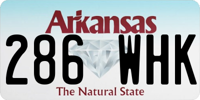 AR license plate 286WHK