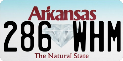 AR license plate 286WHM
