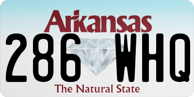 AR license plate 286WHQ