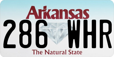 AR license plate 286WHR