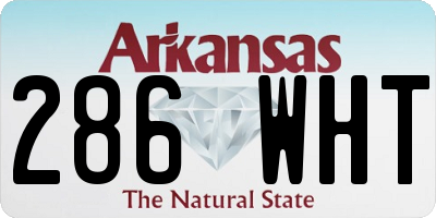AR license plate 286WHT