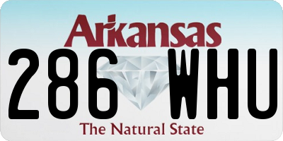 AR license plate 286WHU