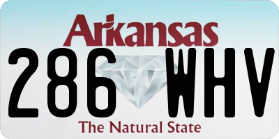 AR license plate 286WHV