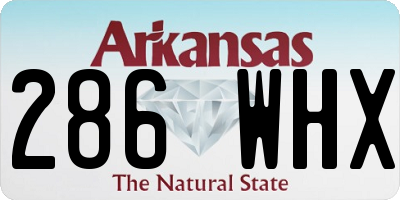 AR license plate 286WHX