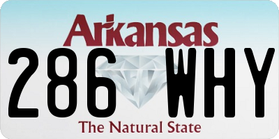 AR license plate 286WHY