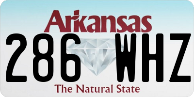 AR license plate 286WHZ