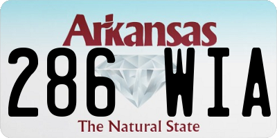 AR license plate 286WIA