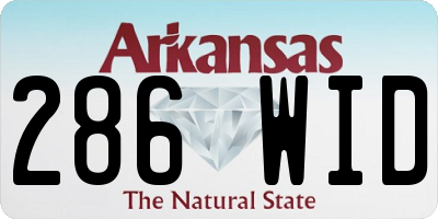 AR license plate 286WID