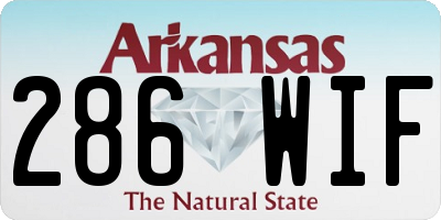 AR license plate 286WIF