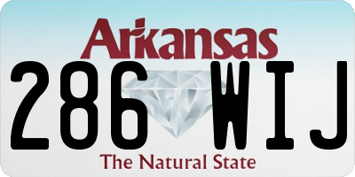 AR license plate 286WIJ