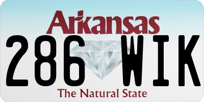 AR license plate 286WIK