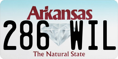 AR license plate 286WIL