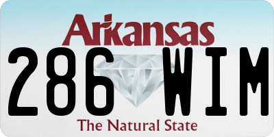 AR license plate 286WIM