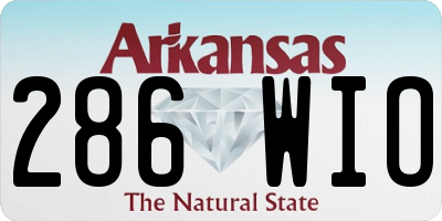 AR license plate 286WIO