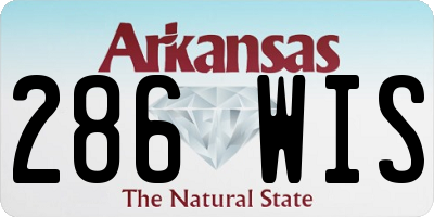 AR license plate 286WIS